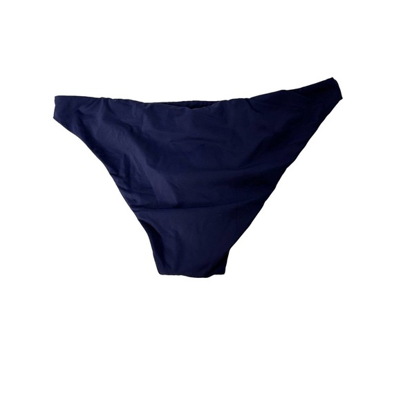 NWT Andie Womens‎ Cheeky Swim Bottoms Size Large Mid Rise Lined Navy Blue - Picture 7 of 9